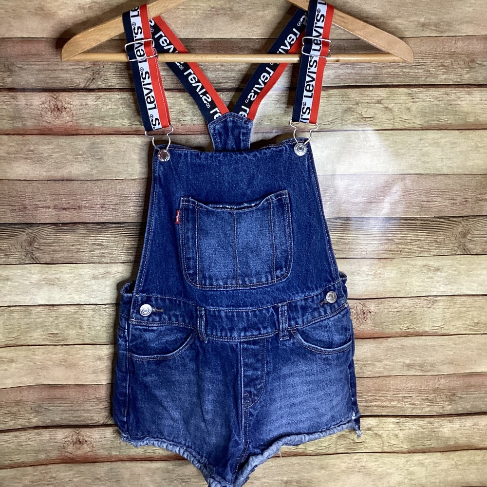 Levi’s Girls Denim Bib Shortalls Size 12 reg